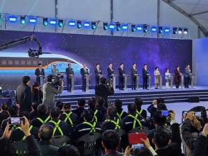 남부내륙철도 거제서 착공 신호탄 '지역균형균형발전을 위한 대도약의 첫 삽'