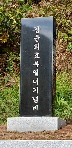 영남 도유(道儒) 노정훈 의령군 향장 손부 강윤희 여사 효부 열녀 기념비 건립